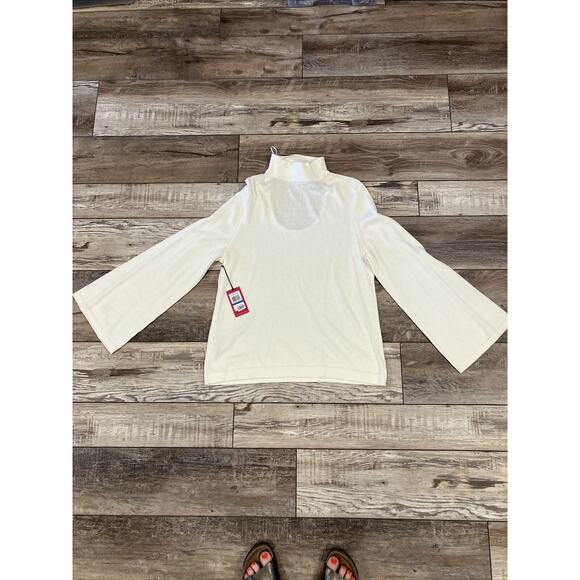 NWT VINCE CAMUTO Cream Open Front Knit Bell Sleeve Sweater XL - Picture 7 of 9